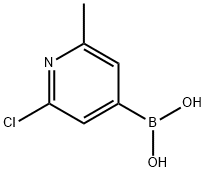 2-클로로-6-메틸피리딘-4-보론산 구조식 이미지