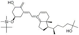 (1S,5R,Z)-5-(tert-butyldiMethylsilyloxy)-3-((E)-2-((1R,3aS,7aR)-1-((R)-6-hydroxy-6-Methylheptan-2-yl)-7a-Methyldihydro-1H-inden-4(2H,5H,6H,7H,7aH)-ylidene)ethylidene)-2-Methylenecyclohexanol 구조식 이미지