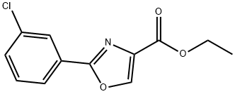 2-(3-클로로-페닐)-옥사졸-4-카복실산에틸에스테르 구조식 이미지