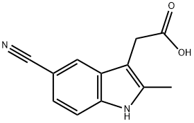 5-Cyano-2-methylindole-3-acetic acid Structure