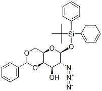 TERT-BUTYLDIPHENYLSILYL-2-AZIDO-4,6-O-BENZYLIDENE-2-DEOXY-BETA-D-GALACTOPYRANOSIDE Structure