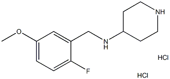 N-(2-Fluoro-5-methoxybenzyl)piperidin-4-amine dihydrochloride Structure