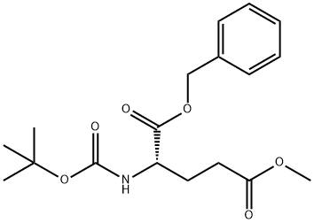 (S)-1-Benzyl 5-Methyl 2-((tert-butoxycarbonyl)aMino)pentanedioate 구조식 이미지
