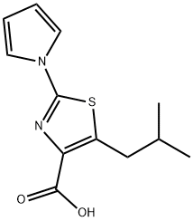 5-Isobutyl-2-(1H-pyrrol-1-yl)-1,3-thiazole-4-carboxylic acid Structure