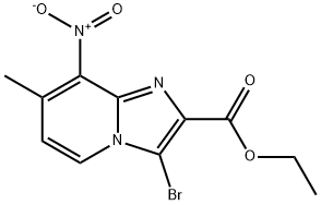 Ethyl 3-bromo-7-methyl-8-nitroimidazo-[1,2-a]pyridine-2-carboxylate Structure