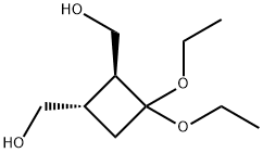 1,2-사이클로부탄디메탄올,3,3-디에톡시-,(1S-트랜스)-(9CI) 구조식 이미지
