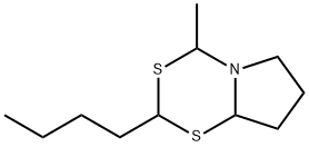 4H-Pyrrolo2,1-d-1,3,5-dithiazine, 2-butyltetrahydro-4-methyl- Structure