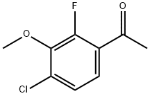 4-Chloro-2-fluoro-3-Methoxyacetophenone, 97% 구조식 이미지