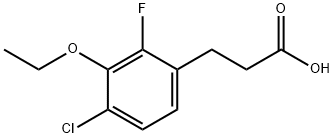 3-(4-Chloro-3-ethoxy-2-fluorophenyl)propionicacid Structure