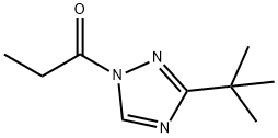 1H-1,2,4-Triazole,  3-(1,1-dimethylethyl)-1-(1-oxopropyl)-  (9CI) 구조식 이미지