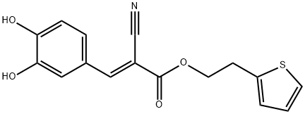 2-(1-THIENYL)ETHYL-3,4-DIHYDROXYBENZYLIDENE-CYANOACETATE Structure