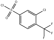 3-클로로-4-(트리플루오로메틸)벤젠-1-술포닐클로라이드 구조식 이미지
