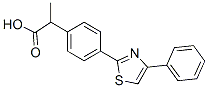 α-Methyl-4-(4-phenyl-2-thiazolyl)benzeneacetic acid Structure