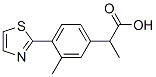 α,3-Dimethyl-4-(2-thiazolyl)benzeneacetic acid Structure