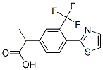 α-Methyl-4-(2-thiazolyl)-3-(trifluoromethyl)benzeneacetic acid Structure