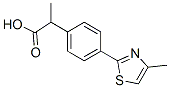 α-Methyl-4-(4-methyl-2-thiazolyl)benzeneacetic acid Structure