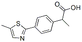 α-Methyl-4-(5-methyl-2-thiazolyl)benzeneacetic acid Structure