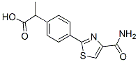 α-Methyl-4-(4-carbamoyl-2-thiazolyl)benzeneacetic acid Structure