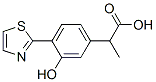 3-Hydroxy-α-methyl-4-(2-thiazolyl)benzeneacetic acid Structure