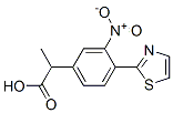 α-Methyl-3-nitro-4-(2-thiazolyl)benzeneacetic acid Structure