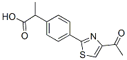 α-Methyl-4-(4-acetyl-2-thiazolyl)benzeneacetic acid Structure