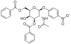 4-Nitrophenyl2-acetamido-2-deoxy-3,6-di-O-benzoyl-b-D-galactopyranoside Structure