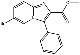 6-BROMO-3-PHENYL-IMIDAZO[1,2-A]PYRIDINE-2-CARBOXYLIC ACID METHYL ESTER 구조식 이미지