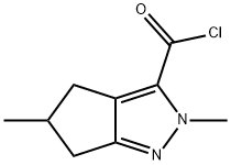 3-Cyclopentapyrazolecarbonyl chloride, 2,4,5,6-tetrahydro-2,5-dimethyl- (9CI) Structure