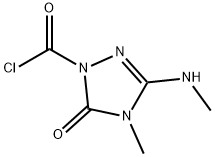 1H-1,2,4-Triazole-1-carbonylchloride,4,5-dihydro-4-methyl-3-(methylamino)-5-oxo-(9CI) Structure