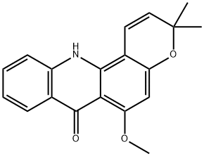 3,3-Dimethyl-6-methoxy-3H-pyrano[2,3-c]acridine-7(12H)-one 구조식 이미지