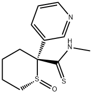 (R)-N-Methyl-2-(3-pyridinyl)-3,4,5,6-tetrahydro-2H-thiopyran-2-carbothioamide 1-oxide 구조식 이미지