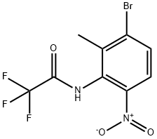 N-(3-Bromo-2-methyl-6-nitrophenyl)-2,2,2-trifluoroacetamide 구조식 이미지