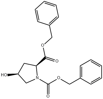 （2s，4s）-dibenzyl 4-hydroxypyrrolidine-1，2-dicarboxylate 구조식 이미지