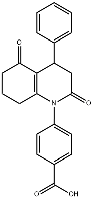 4-(2,5-DIOXO-4-PHENYL-3,4,5,6,7,8-HEXAHYDRO-2H-QUINOLIN-1-YL)-BENZOIC ACID Structure