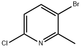 3-Bromo-6-chloro-2-methylpyridine 구조식 이미지