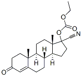 17-ethoxycarbonyloxy-3-oxoandrost-4-ene-17-carbonitrile Structure