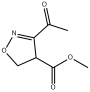 4-Isoxazolecarboxylic acid, 3-acetyl-4,5-dihydro-, methyl ester (9CI) Structure
