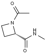 2-Azetidinecarboxamide, 1-acetyl-N-methyl-, (S)- (9CI) Structure