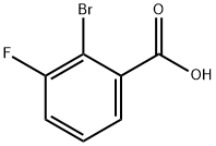 2-Bromo-3-fluorobenzoic acid 구조식 이미지