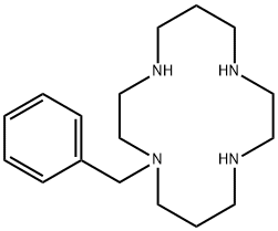 1-Benzyl-1,4,8,11-tetraazacyclotetradecane 구조식 이미지