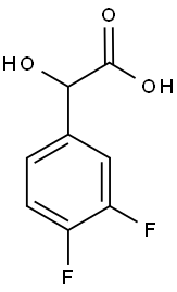 3,4-Difluoromandelic кислота структурированное изображение