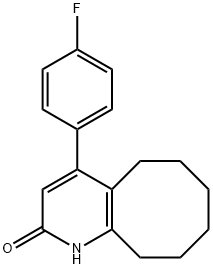 4-(4-Fluorophenyl)-5,6,7,8,9,10-hexahydrocycloocta[b]pyridin-2(1H)-one 구조식 이미지