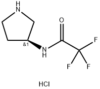 (3S)-(-)-3-(트리플루오로아세트아미도)피롤리딘염화물 구조식 이미지