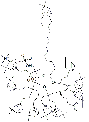 1-myristoyl-2-(11-(4,4-dimethyl-3-oxy-2-ethyl-2-oxazolidinyl)undecanoyl)-sn-glycero-3-phosphocholine Structure