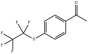 1-(4-(perfluoroethylthio)phenyl)ethanone 구조식 이미지