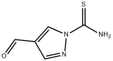 1H-Pyrazole-1-carbothioamide, 4-formyl- (9CI) Structure