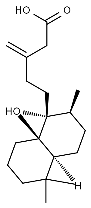 9-Hydroxy-13E-labden-15-oic acid Structure