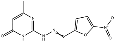 5-NITRO-2-FURALDEHYDE (4-HYDROXY-6-METHYLPYRIMIDIN-2-YL)-HYDRAZONE Structure