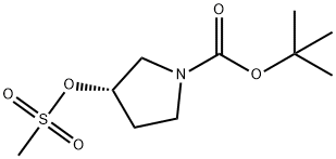 (S)-1-Boc-3-methanesulfonyloxy-pyrrolidine 구조식 이미지