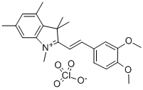 2-(2-(3,4-DIMETHOXYPHENYL)ETHENYL)-1,3,3,4,6-PENTAMETHYL-3H-INDOLIUM PERCHLORATE Structure